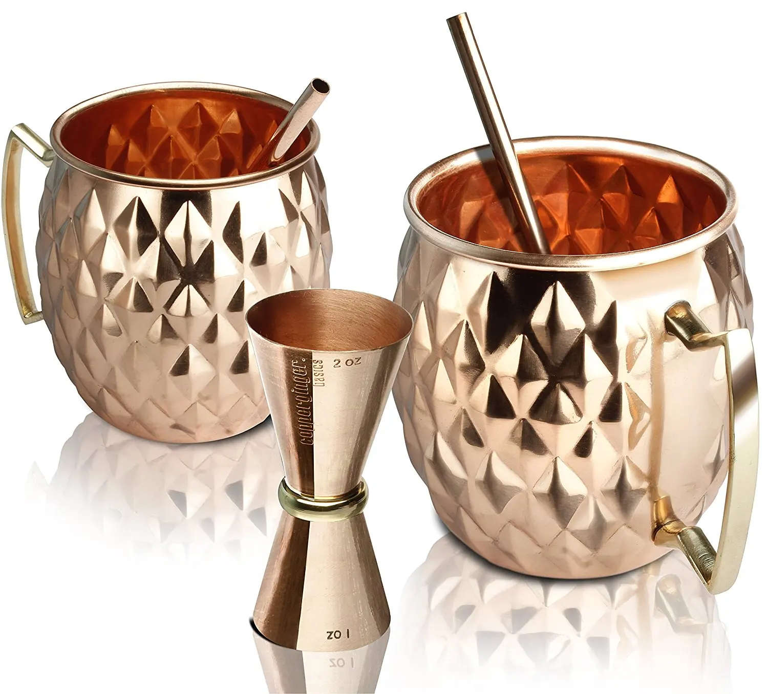 Moscow Mule Copper Mugs Set Wholesale Stainless Steel Copper Beer Mug