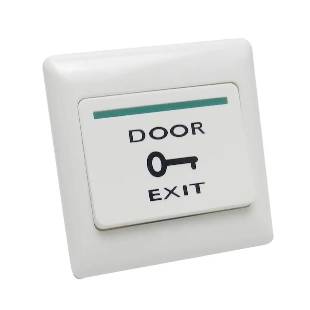 Exit Button White Plastic Exit Push Release Button Switch for Door Access