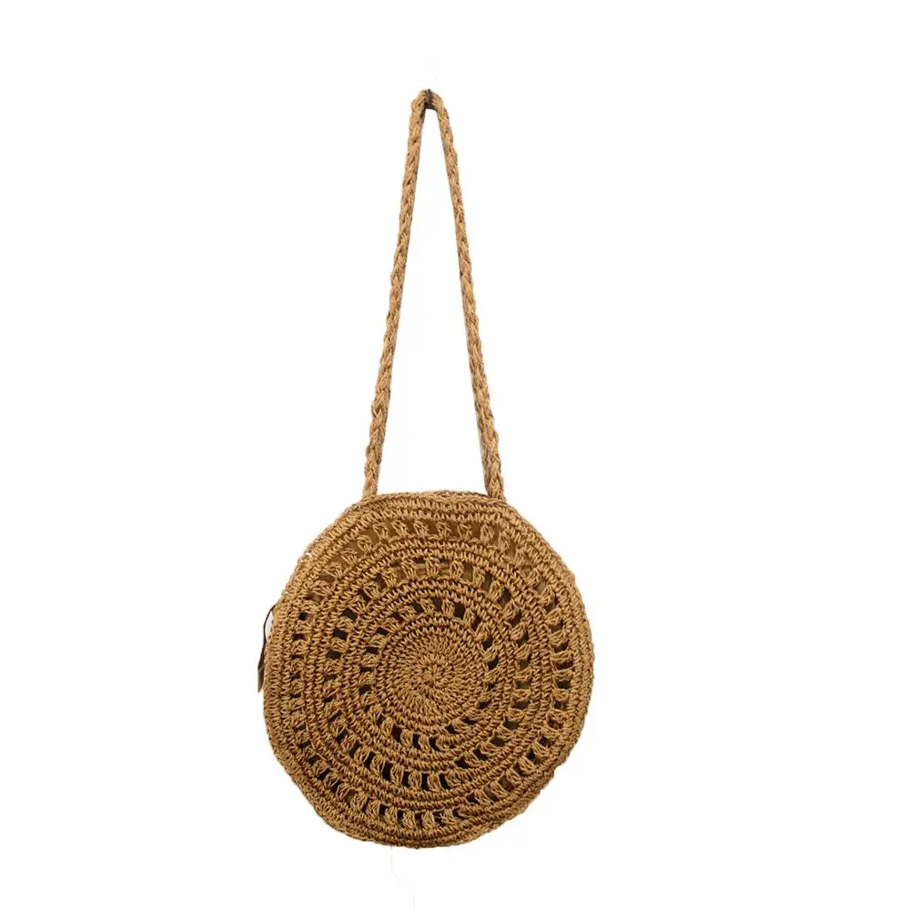 raffia round bag