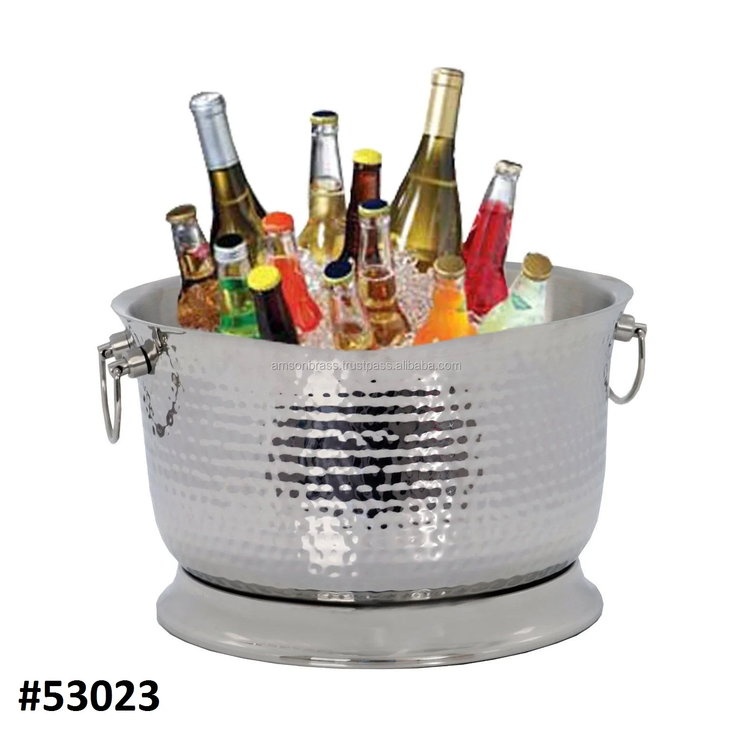 hammered stainless steel wine cooler