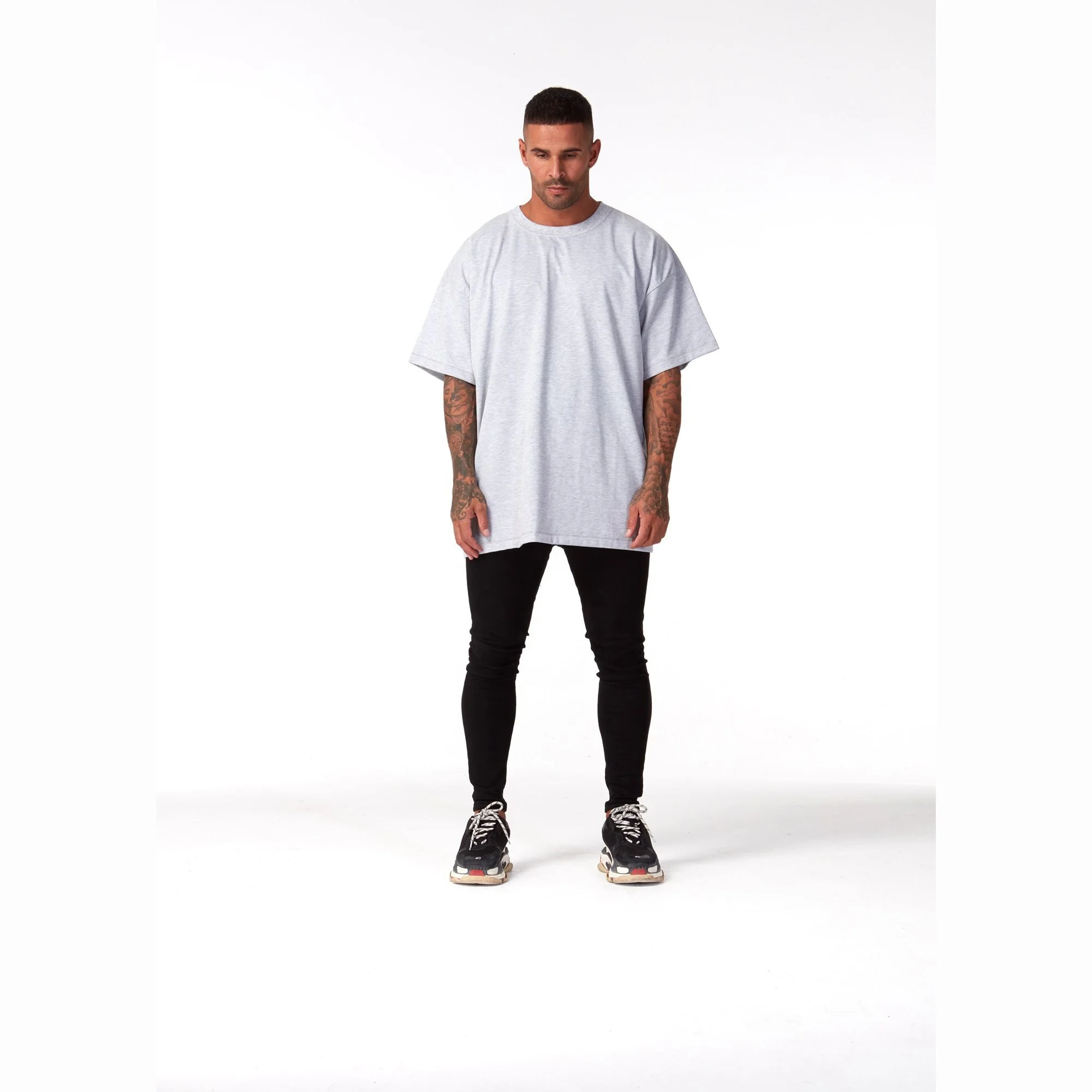 new design streetwear t shirt long fit oversized hip hop t-shirt