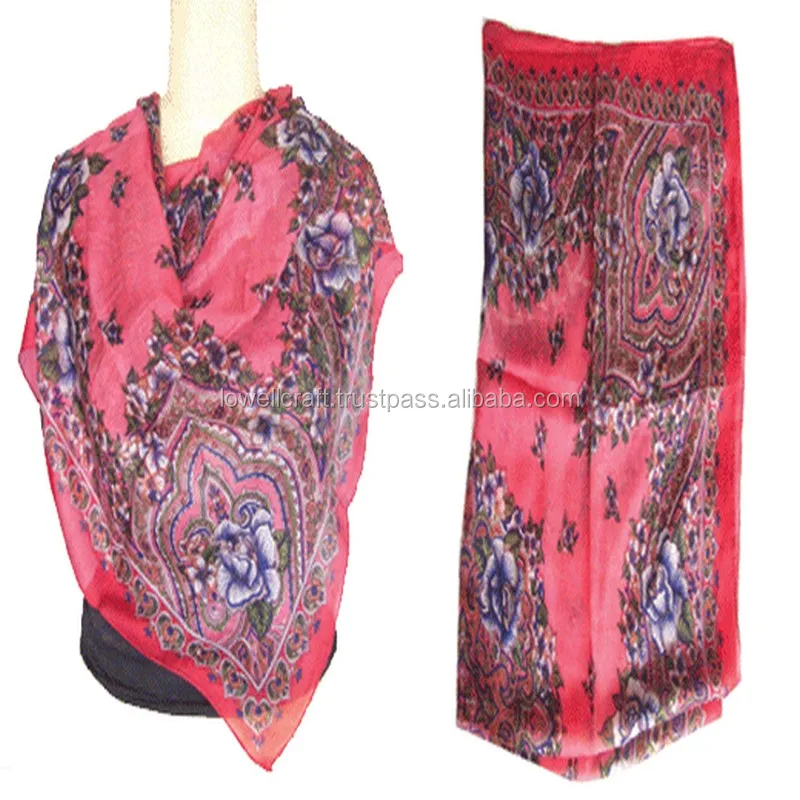 Silk scarf with print main image 0