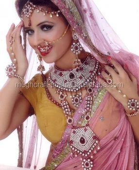 Indian Ethnic Bridal Jewellery Set - Indian Bridal Jewelry Set -Wedding Wear Dulhan Set -Indian Stone necklace