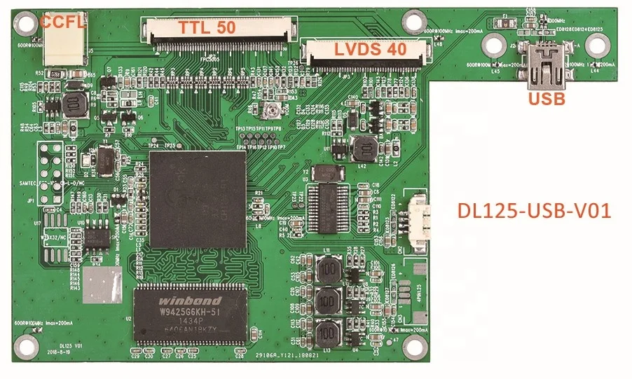 USB TO TTL LVDS controller board display link solution with touch function