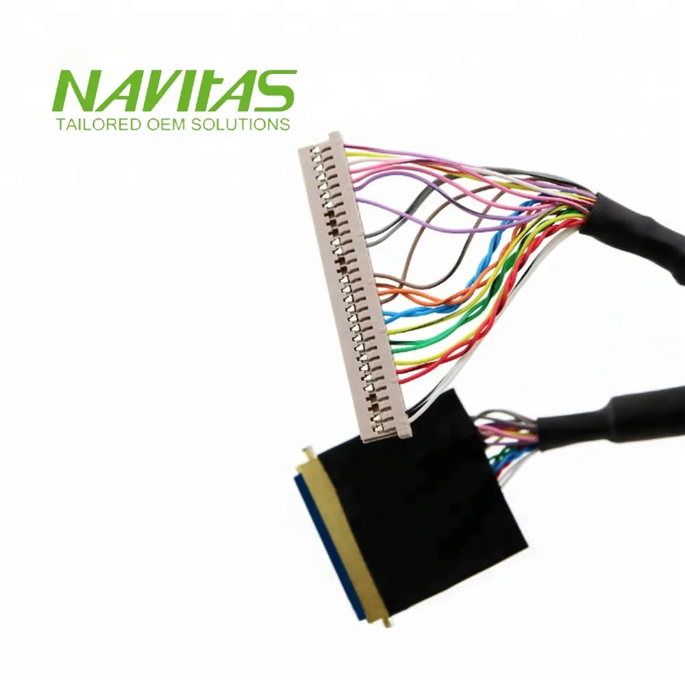 Source 40 pin 0.5mm to DF14 30 pin High Speed LVDS LCD Display Control  Cable on m.