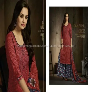 Hiện đại Tim Kiếm ấn độ Phụ Nữ Pakistan Mặc Thiết Kế Thời Trang Tay Va In Lam Việc Phong Cach Thẳng Salwar Palazzo Phu Hợp Với Buy ấn độ Thiết