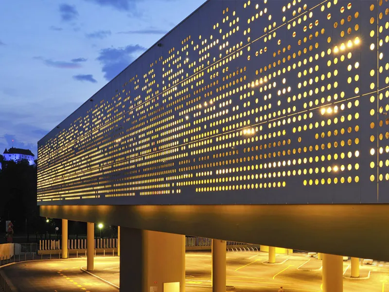 Perforated Metal Panel for Decorative Rainscreen Facade | Custom ...