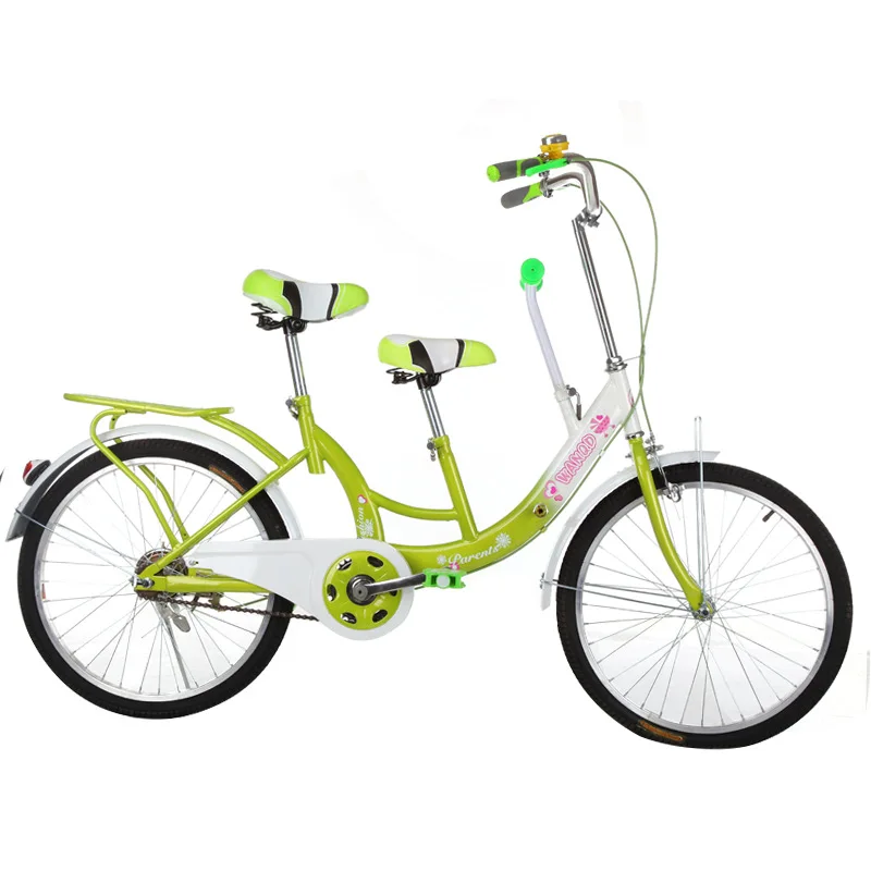 Hot Sale Single Speed Double Seat Bike Parent-child Bicycles tandem Bike  Two Seats