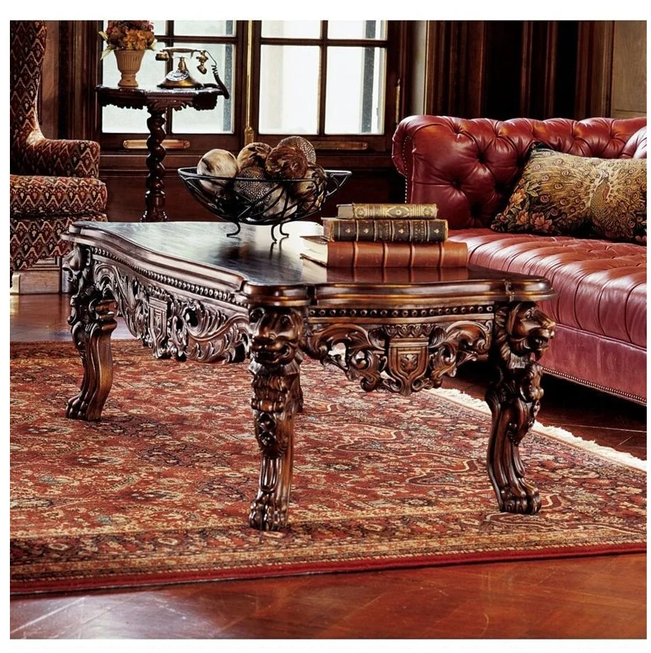 In Stock Grand Hall Lion Leg Coffee Table Medieval Antique Coffee Table Medieval Coffee Table Hand Carved Mahogany