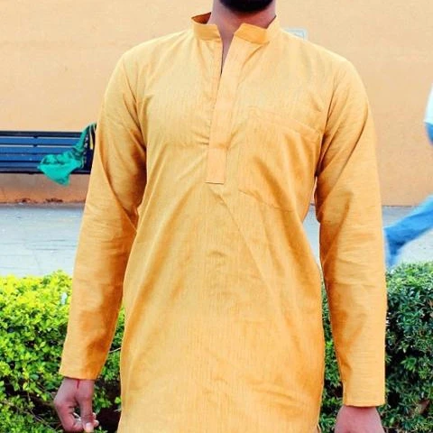 Men's Indian Cotton Shirt Long Kurta top Indian Clothing Fashion Casual Dress