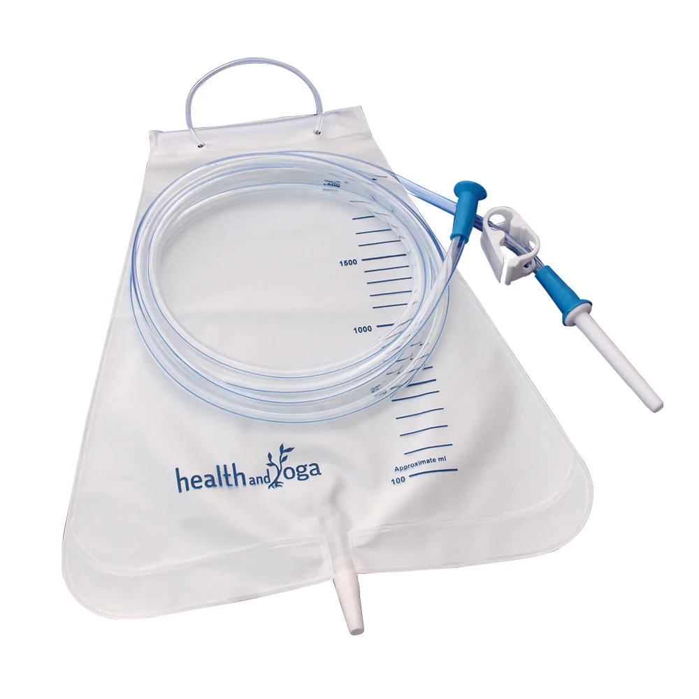 Disposable Enema Kit Medical Grade Travelling Bags Coffee Normal Saline