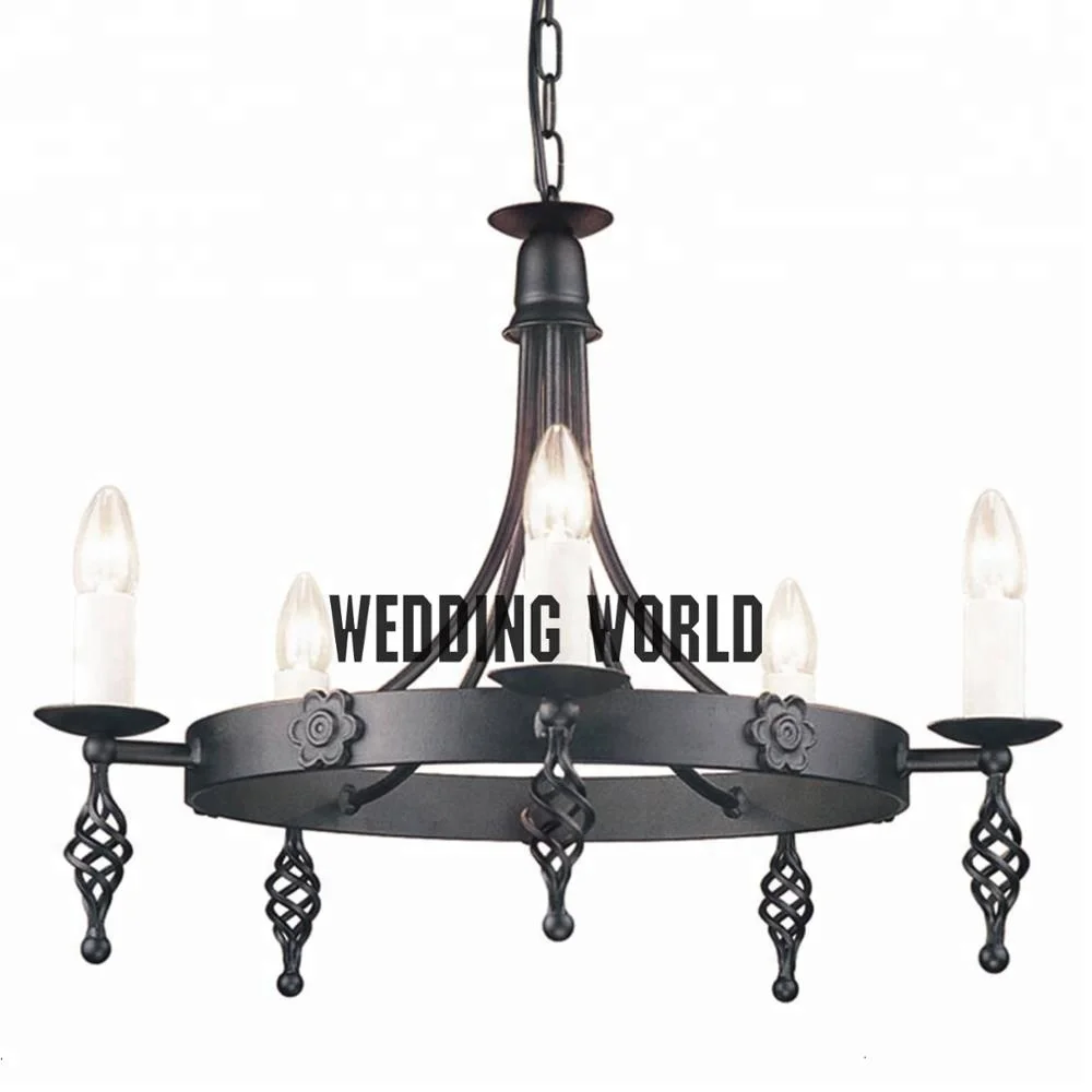 Black Wrought Iron Chandelier