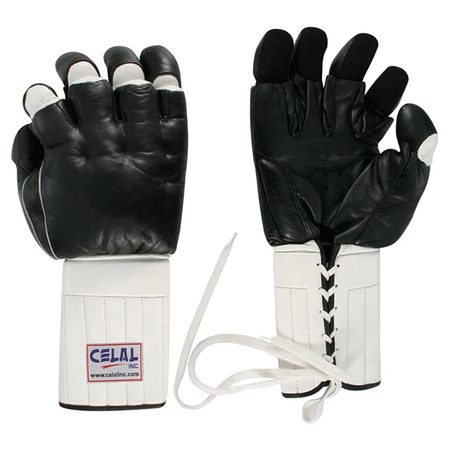 Details about  / Pro Force Black Leather Kempo Gloves size Medium