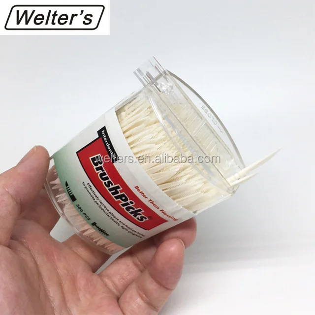 Посуда 65 мм цветной рыбья кость 2-полосная мягкая зубочистка