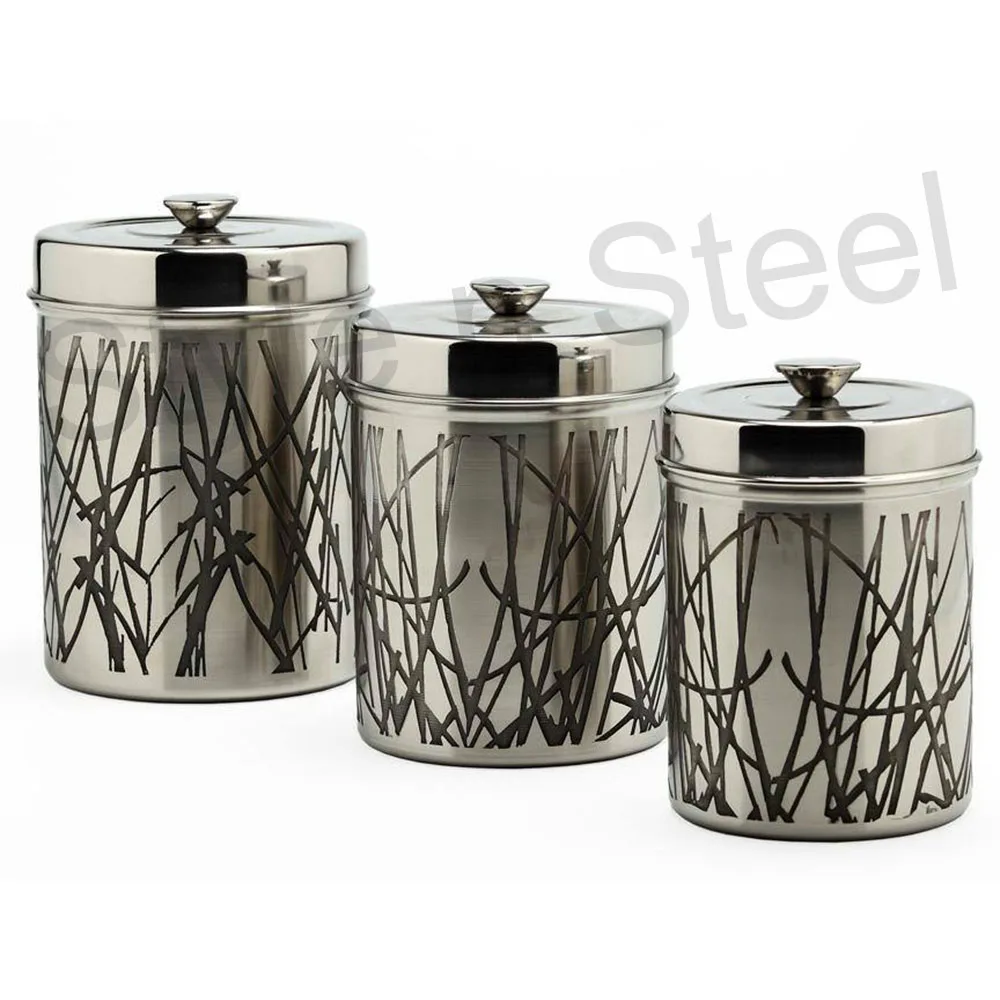 Stainless Steel Storage Canister Set Kitchen Canister Set Tea Coffee