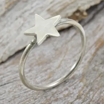 Silver star ring 925 sterling silver ring fashion women ring wholesale silver jewellery exporter supplier