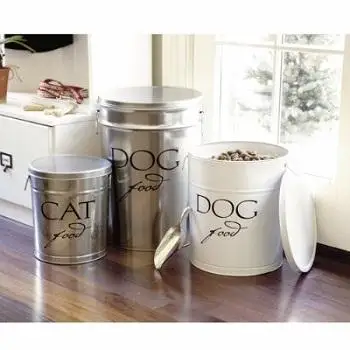 Eco-friendly Vintage Metal Dog Food Containers - Cheap Storage