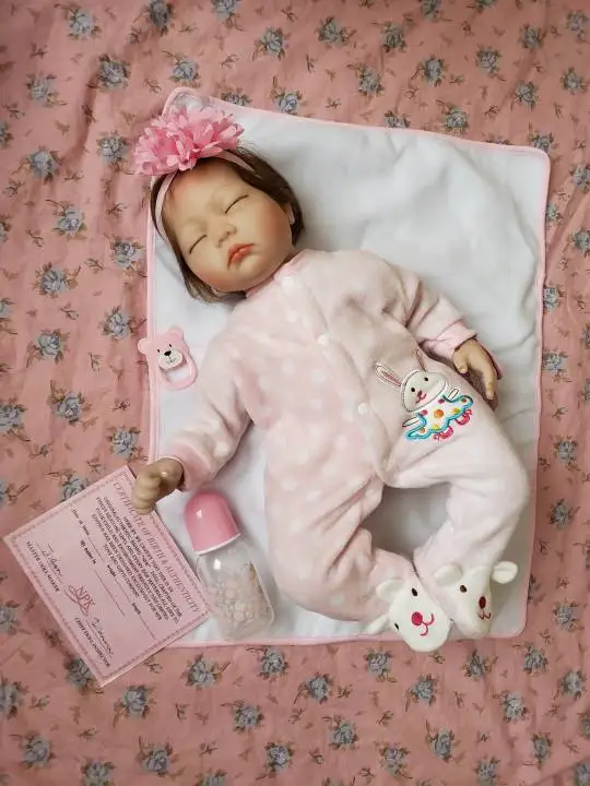 NPK Newborn Reborn Baby Dolls Silicone Cute Soft Babies Doll For
