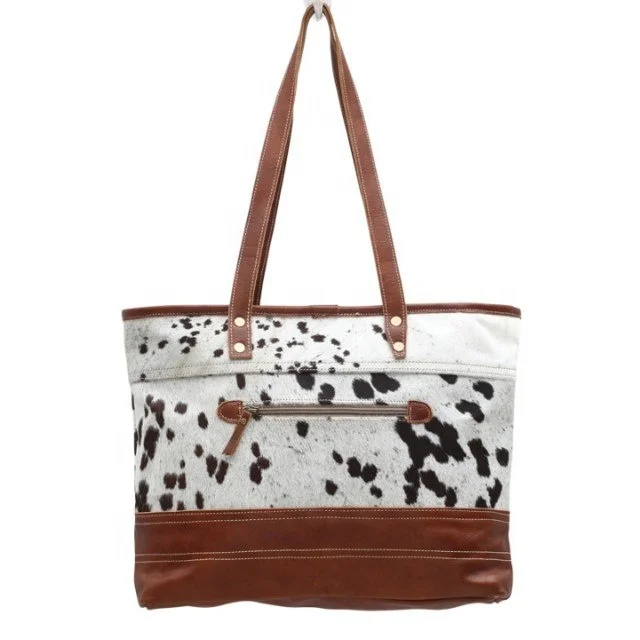 cowhide tote