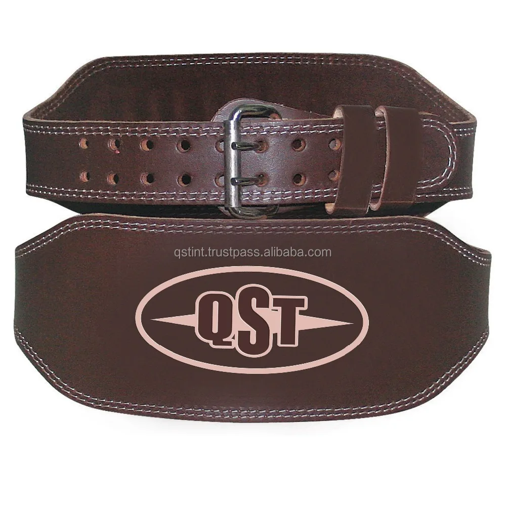 Qst Wholesale Factory Manufacturer Weight Lifting Belt Genuine Cowhide
