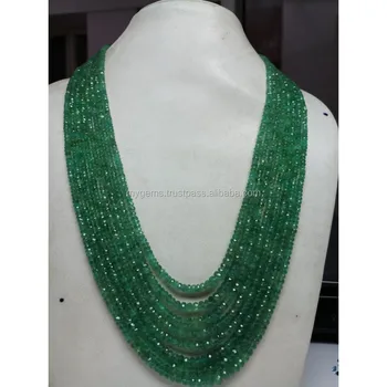 AAA Quality Natural Emerald Feceted Roundle beads