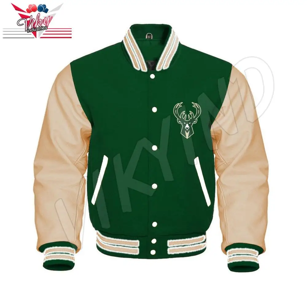 Baseball Jacket - Bright green/cream - Men