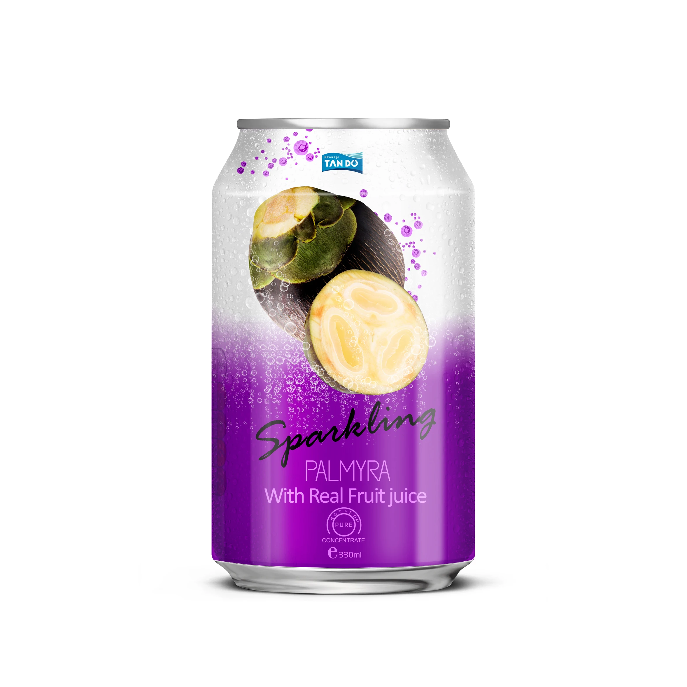330ml Can Sparkling Fresh Palmyra Fruit Beverage Puree Watermelon Primary Ingredient Great for Hydration OEM
