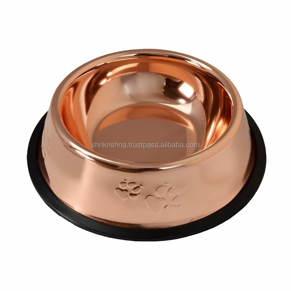 copper pet bowl