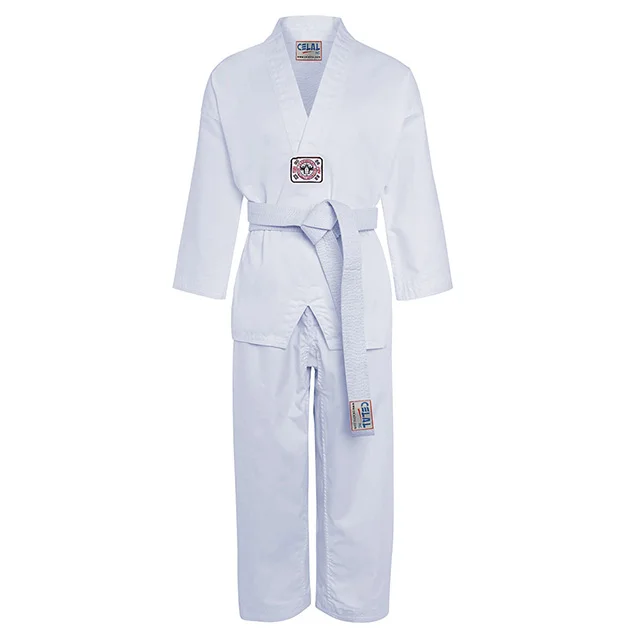 Korean Ultimate Taekwondo Uniform Embroidered Back Suits White WTF Adults TKD GI 