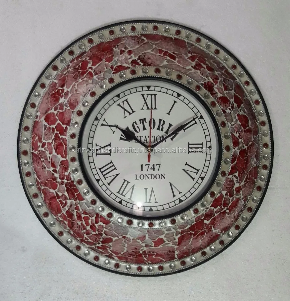 Uniquely Handmade Glass Mosaic Wall Clock Buy Decorative Wall Clock