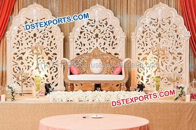 Different Design Wedding Fiber Backdrop Panels Jali Panel Flower Carving for Party Decorations Wedding Decoration Fiber Panels