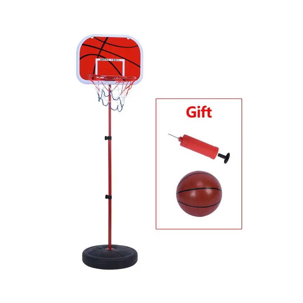pour l'entraînement des Cadeaux de Sport en Plein air en intérieur Jeu de Basket-Ball réglable Non Toxique Jeu de Basket-Ball Easy Score DAUERHAFT Jouet de Basket-Ball avec Poteau en Plastique 