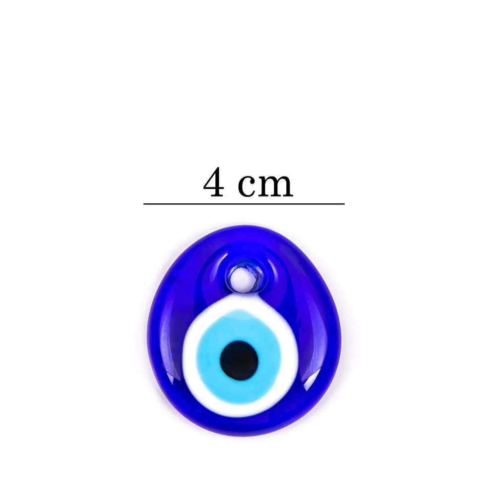 Lucky Charm 4cm Nazar Handmade Turkish Blue Evil Eye Glass Fridge Magnet 