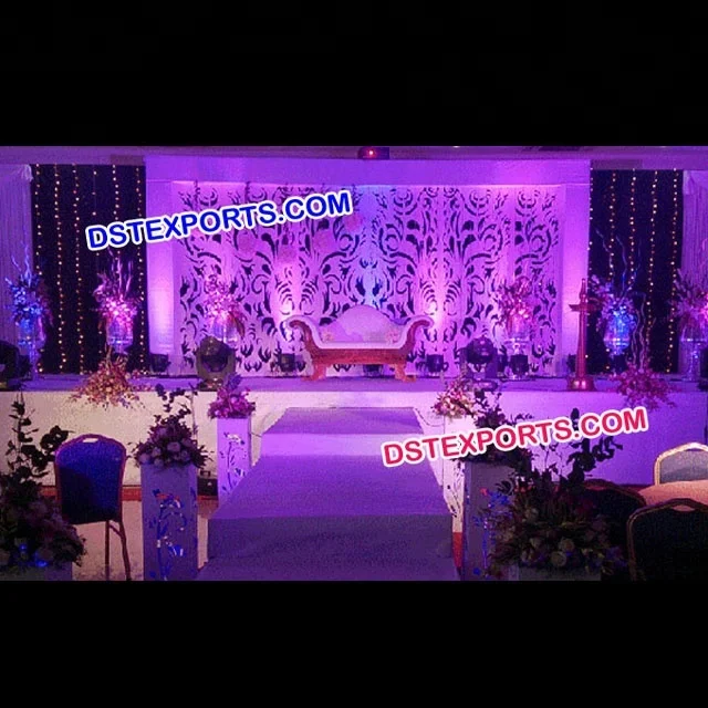 Different Design Wedding Fiber Backdrop Panels Jali Panel Flower Carving for Party Decorations Wedding Decoration Fiber Panels