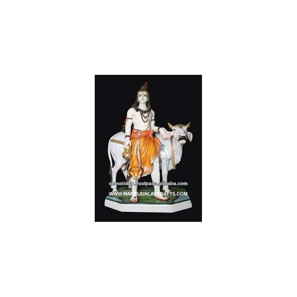 Marble God Shiva Statue With Cow Buy Shankar God Statue,Religious Shiva God Statue,Lord Shiva