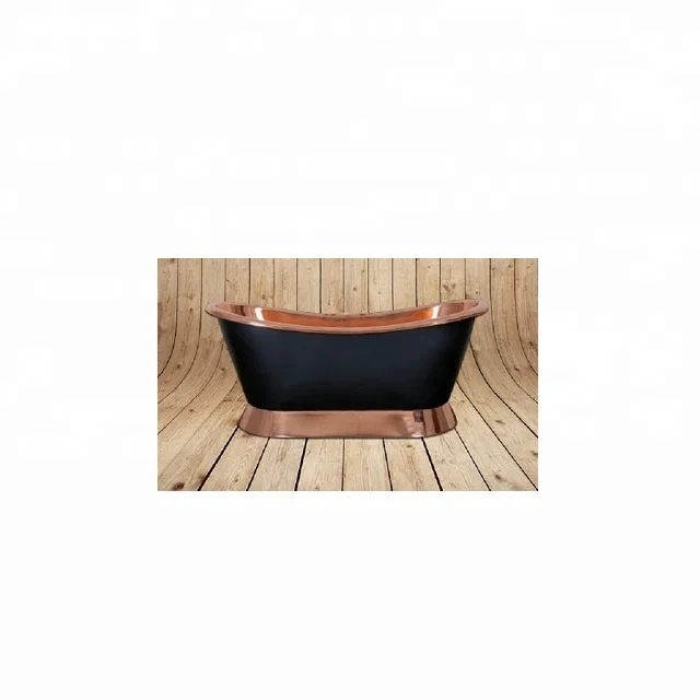 Modern Metal Copper Bathtub Black Outside Clawfoot Copper Bathtub Black Outside Copper Bath Tubs
