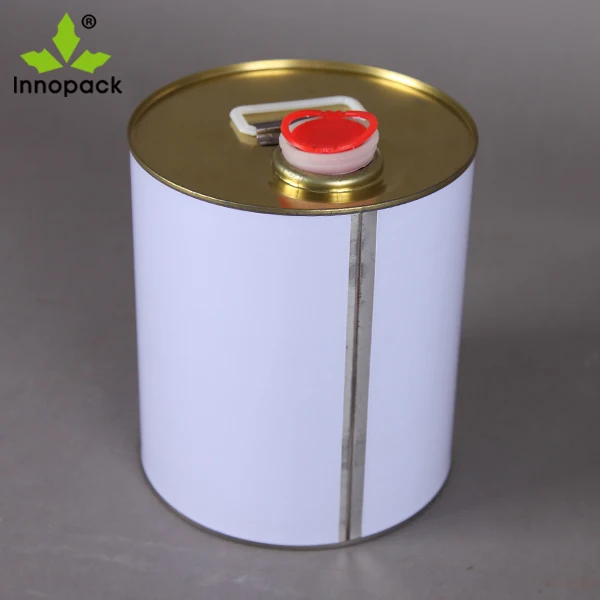 Liter Round Lube Oil Tight Head Metal Tin Can With Spouts Buy Oil