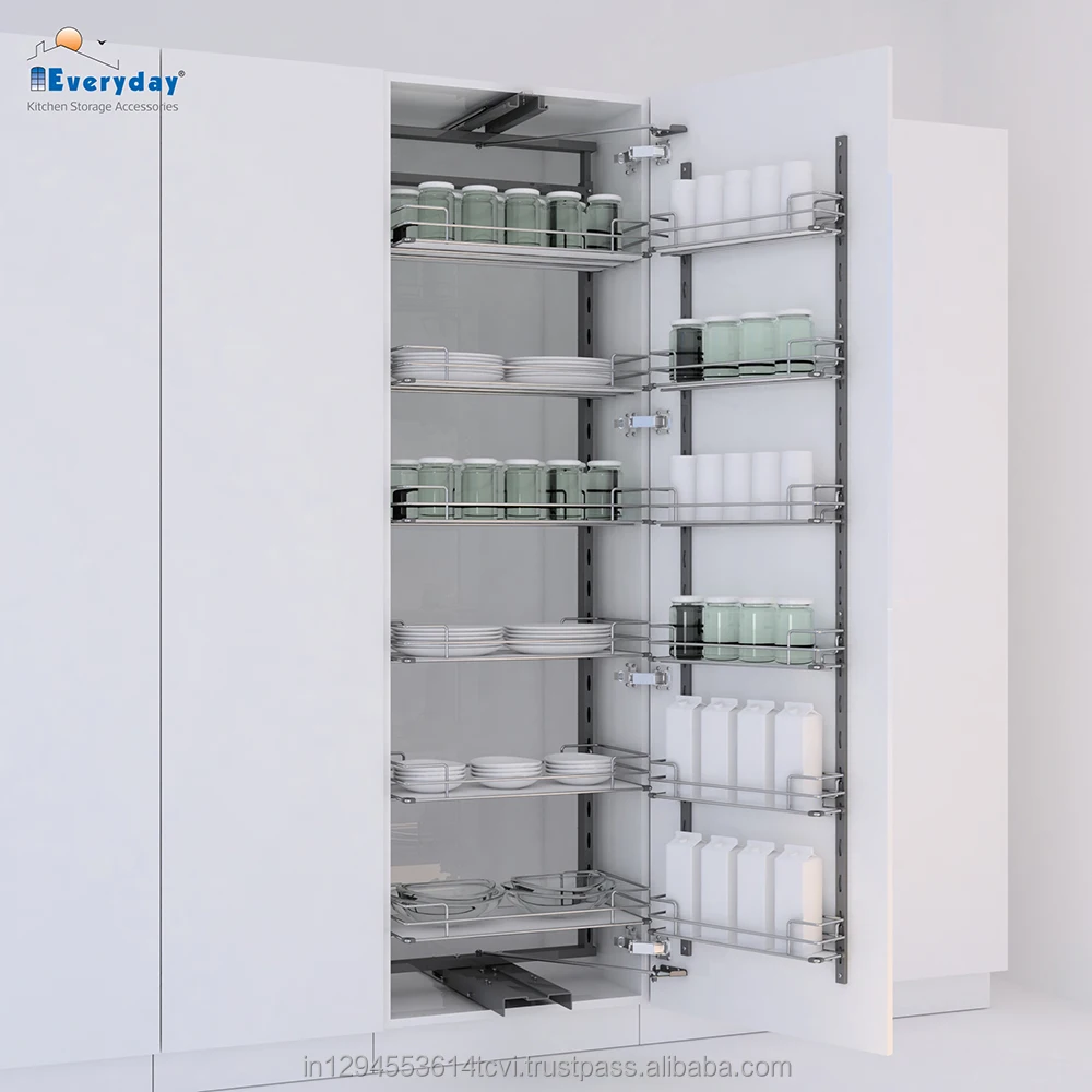 Tall Pull Out Pantry Kitchen Storage Solution Slide Soft Close Unit Wire Basket Buy Kitchen Cabinet Sliding Wire Basket Pull Out Drawer Wire Basket Drawer Slide Wire Baskets Product On Alibaba Com