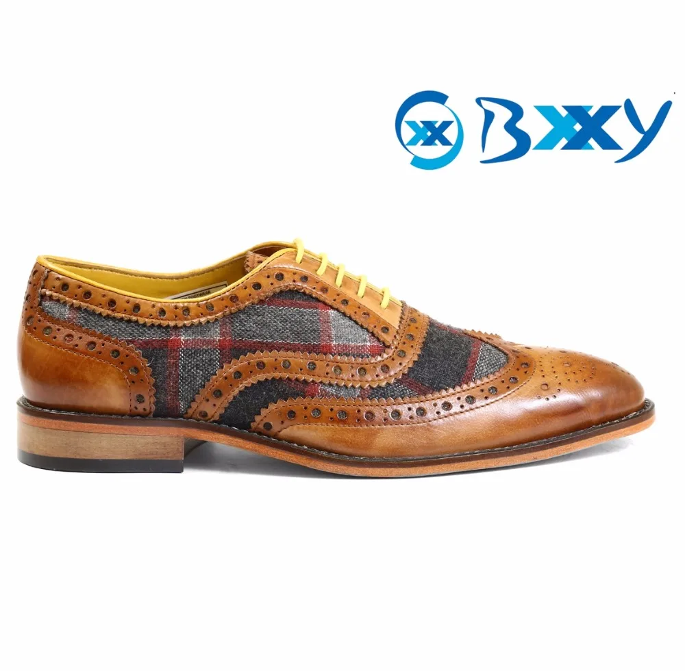 Handgemaakte echt lederen brogue schoenen voor mannen Schoenen Herenschoenen Oxfords & Wingtips 