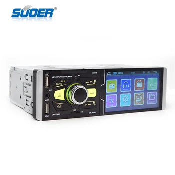 Suoer Factory 4.1inch Universal Touch Screen User Manual Car MP5 Player With Blueteeth One Din DVD Player Video Audio Radio