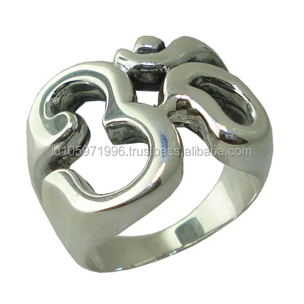 Ethnic Sterling Silver Ring Om Ring Moving Ring Handmade Unisex ring