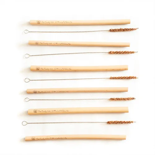 High quality bamboo straws with coconut fiber dry brush made in Vietnam wholesale