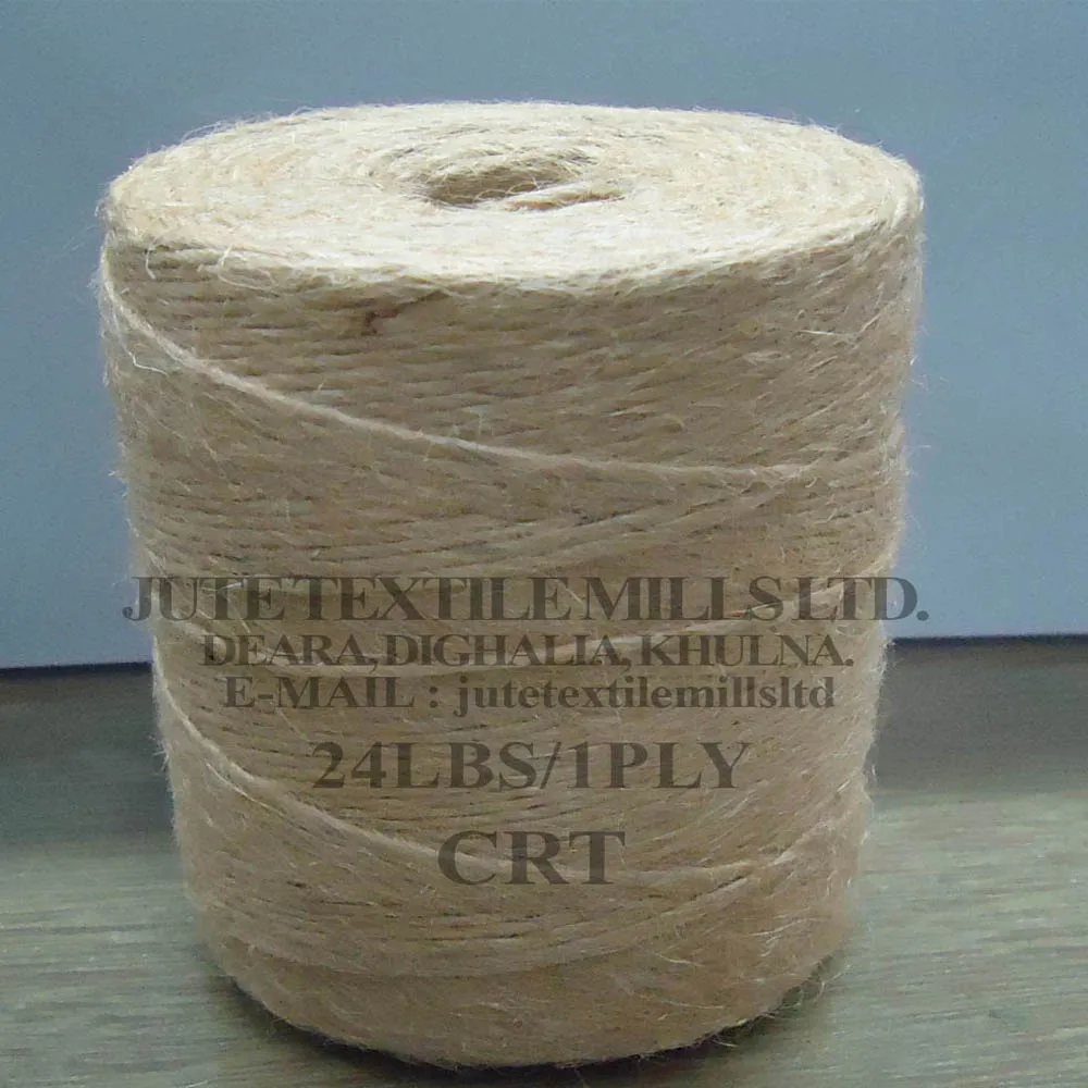 24 Lbs/1 Ply Crt Quality Jute Yarn Garden String Thin Decorative Rope Binding Weaving Cord Yarn