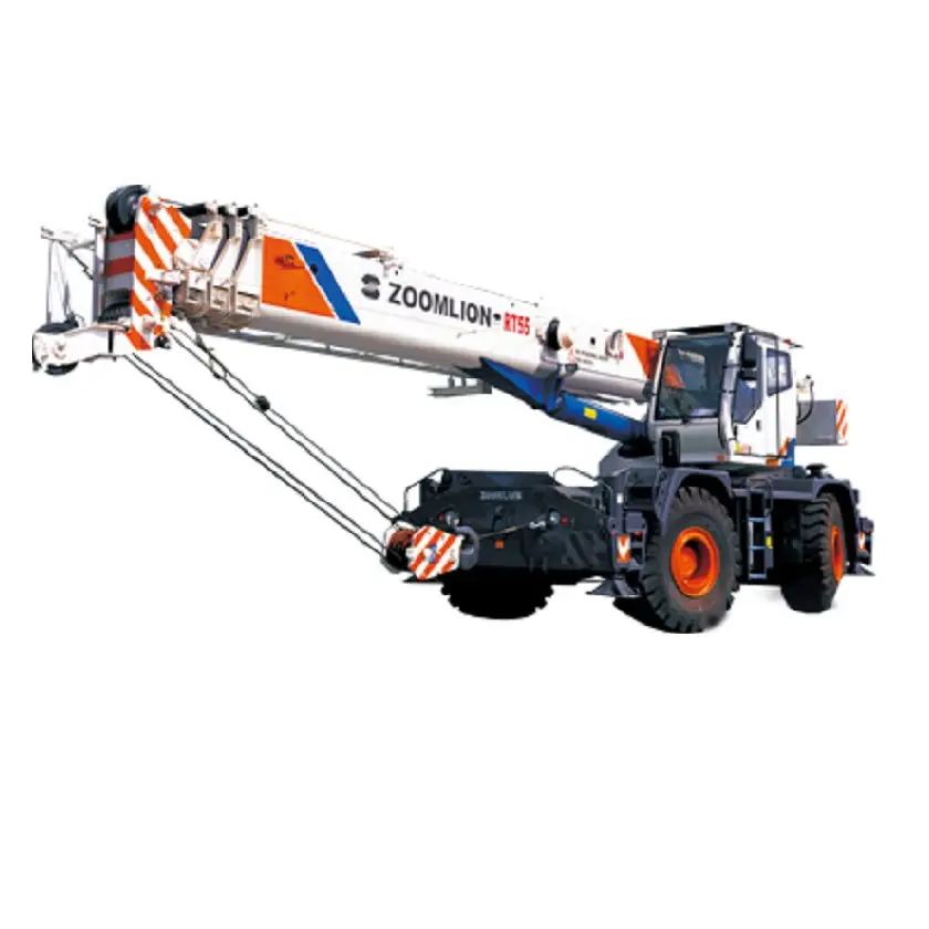 Zoomlion RT55 50 Ton Mobile Crane 4-Wheel Construction Truck Rough Terrain Capability Gearbox Engine Pump Gear Motor Bearing