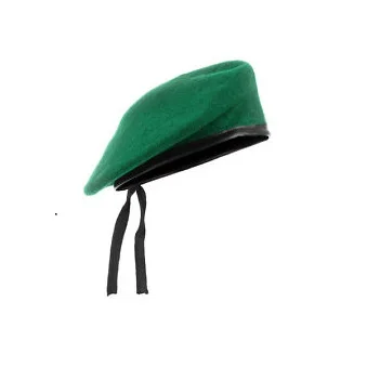 green wool beret