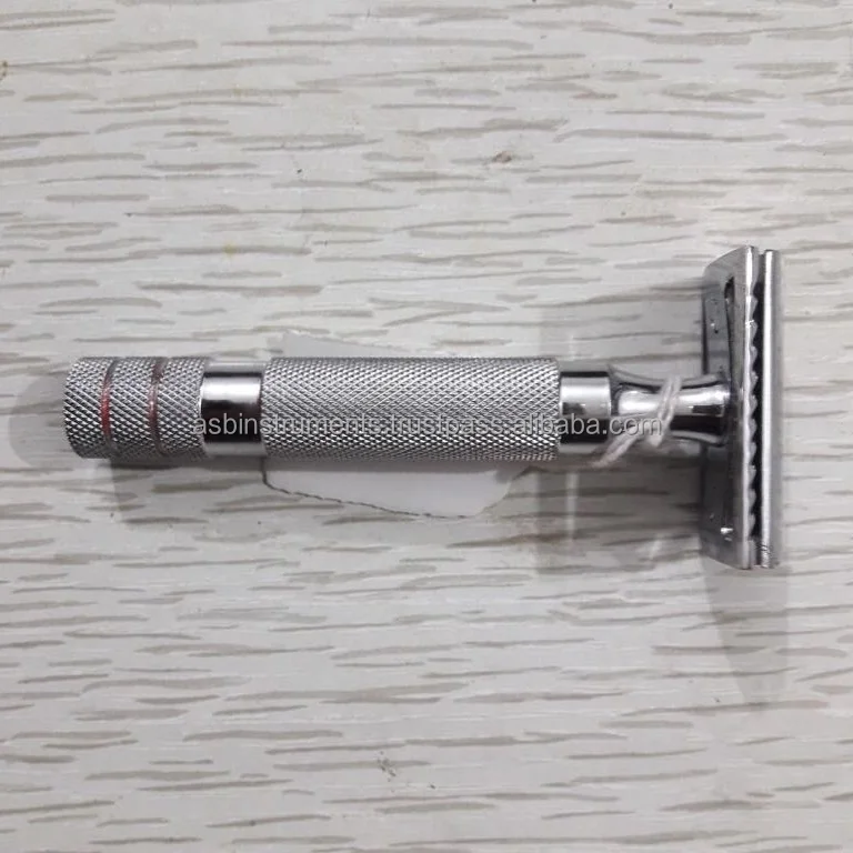 Chrome Plated Safety Razor 3 Pieces Double Edge Safety Razor For Men