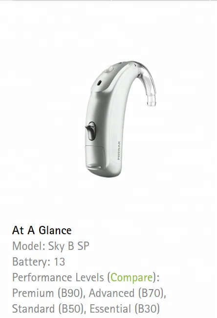 Phonak Sky B 30 Sp Hearing Aid Tinnitus Hearing Aid - Buy Pedriatic ...