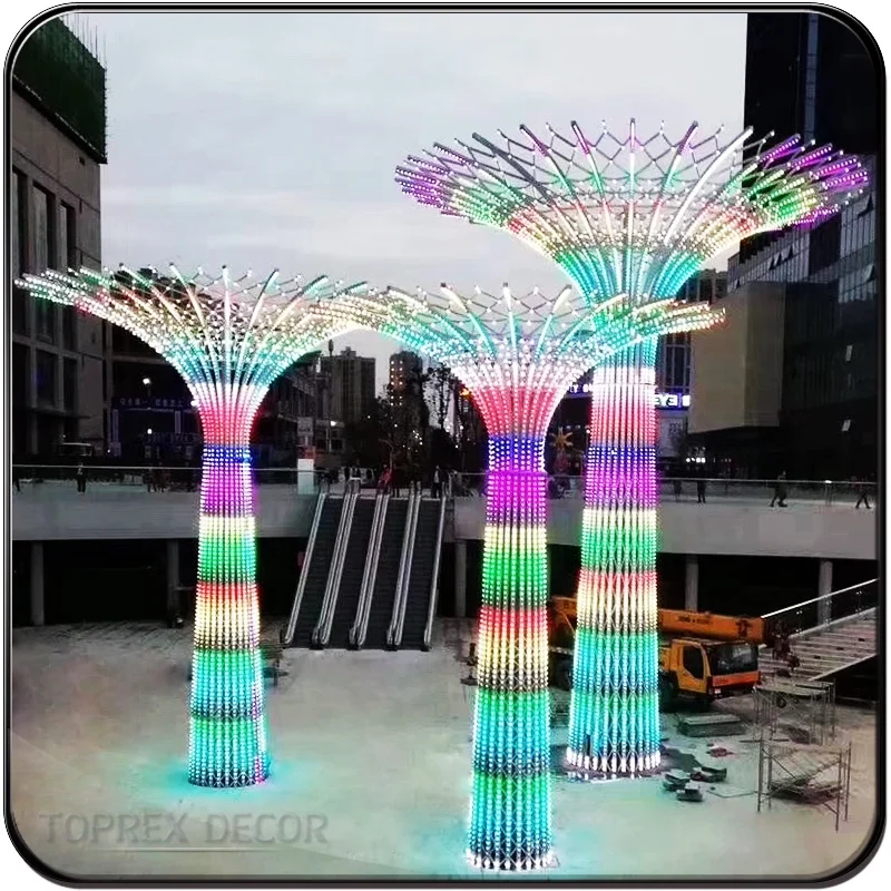 2024 уникальные красивые большое качество уличные 3d здания башня украшение для праздника рождественские световые украшения