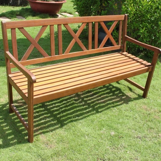 Best Sale Park Modern Acacia Wooden Bench Outdoor For Garden Picnic ...