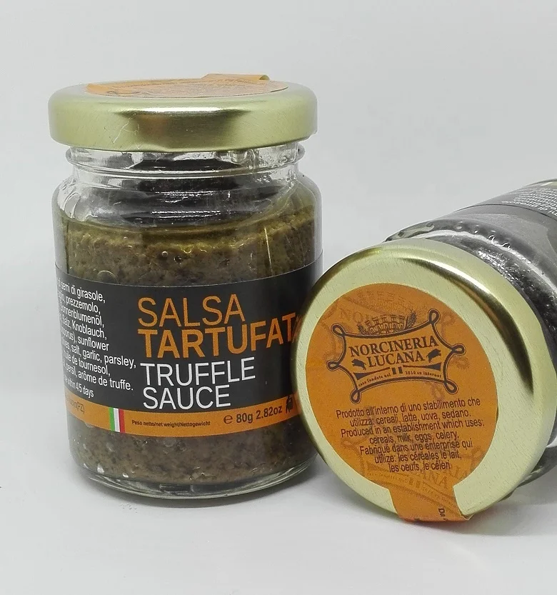 Italian Black Truffle Mushrooms Souce Made In Italy Original Handmade